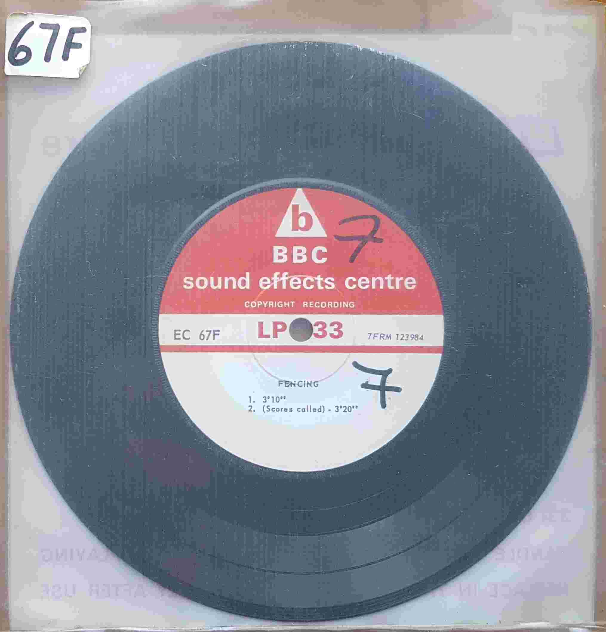 Picture of EC 67F Squash / Fencing by artist Not registered from the BBC records and Tapes library